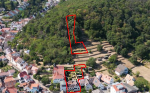 Grundstück von oben - geringe Entfernung